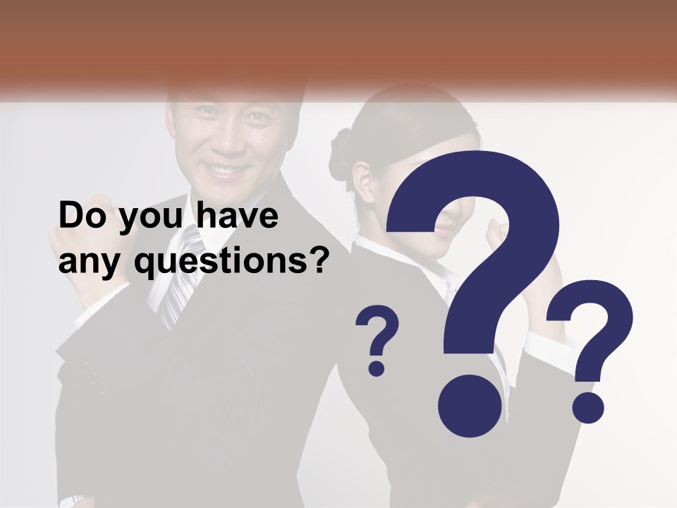 A Man And A Woman Are Posing For A Picture PowerPoint Template