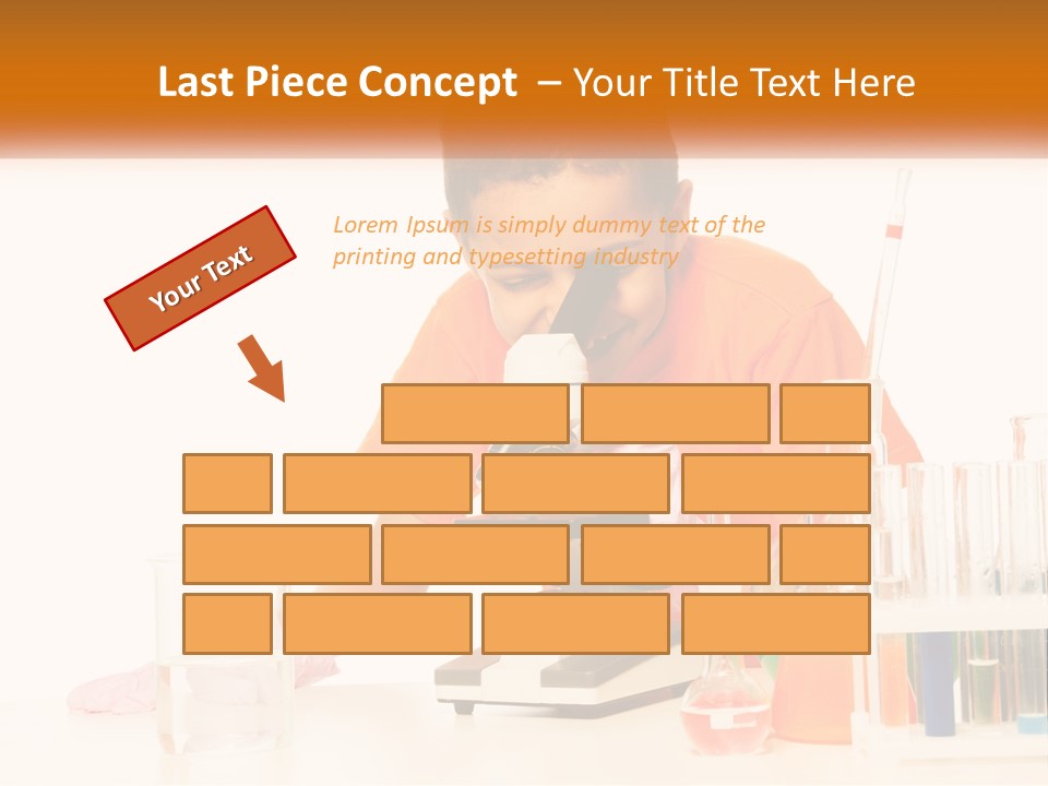 A Young Boy Is Looking Through A Microscope PowerPoint Template