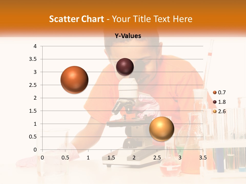 A Young Boy Is Looking Through A Microscope PowerPoint Template