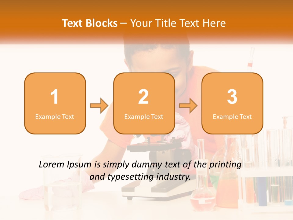 A Young Boy Is Looking Through A Microscope PowerPoint Template