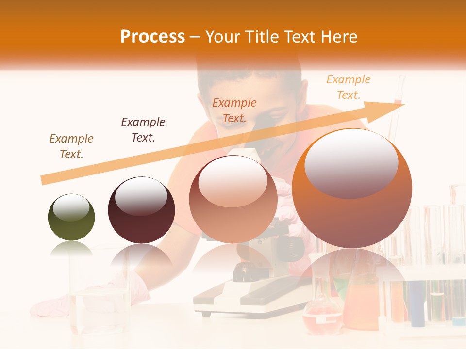 A Young Boy Is Looking Through A Microscope PowerPoint Template