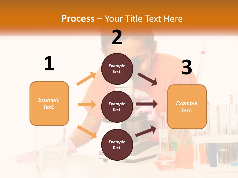 A Young Boy Is Looking Through A Microscope PowerPoint Template