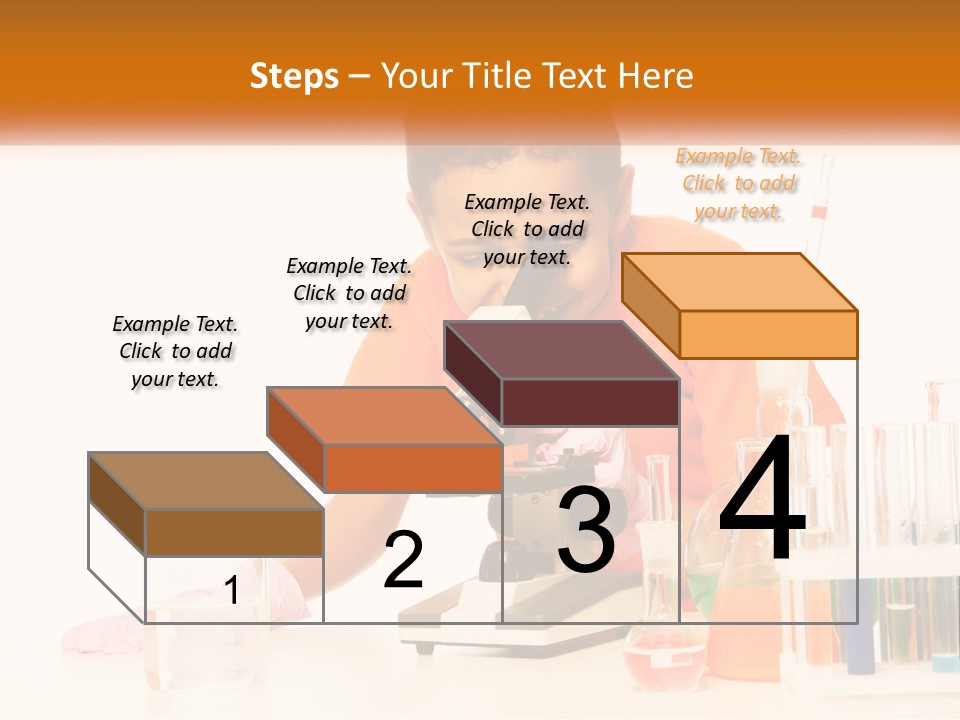 A Young Boy Is Looking Through A Microscope PowerPoint Template