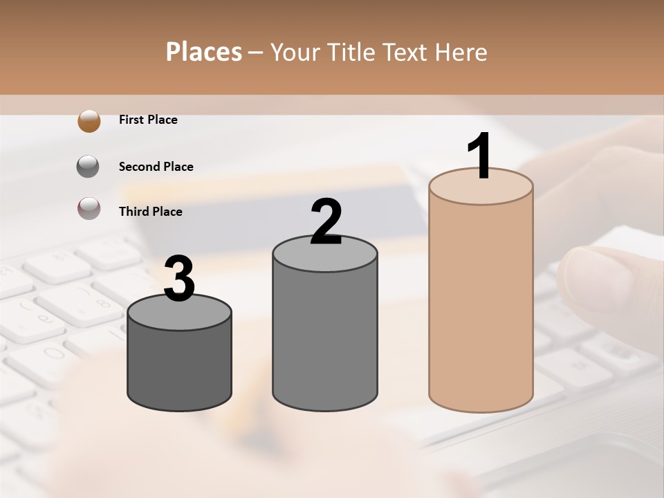 A Person Typing On A Laptop With A Credit Card PowerPoint Template