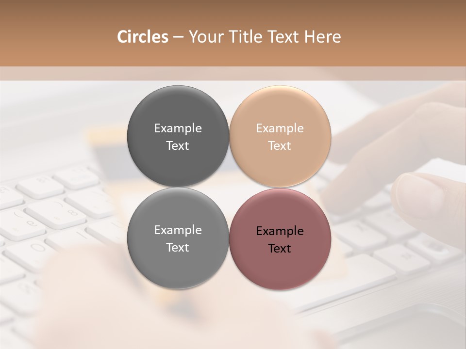 A Person Typing On A Laptop With A Credit Card PowerPoint Template