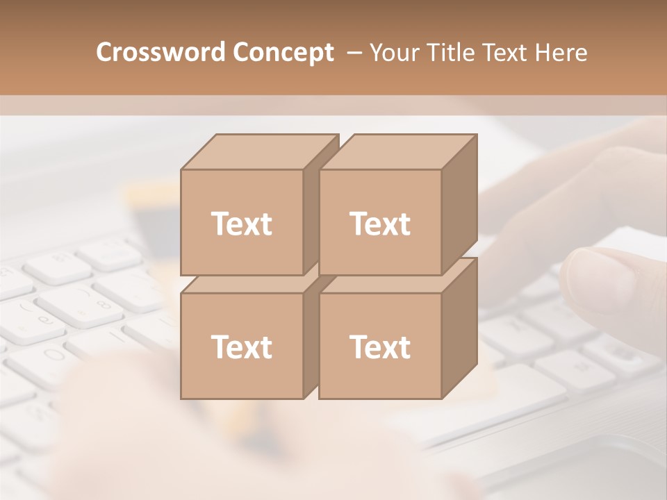 A Person Typing On A Laptop With A Credit Card PowerPoint Template