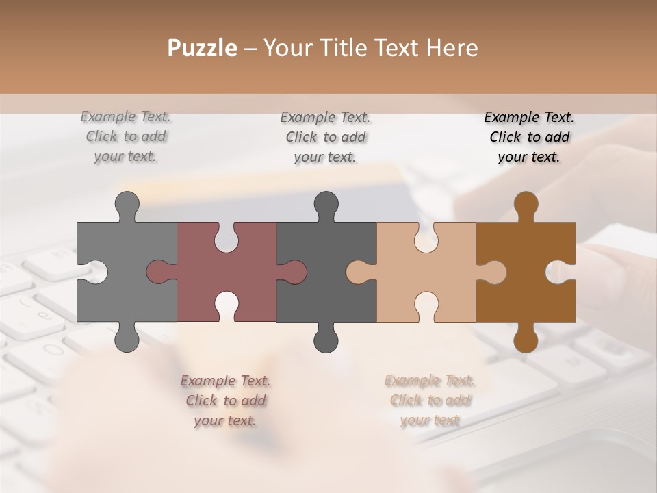 A Person Typing On A Laptop With A Credit Card PowerPoint Template