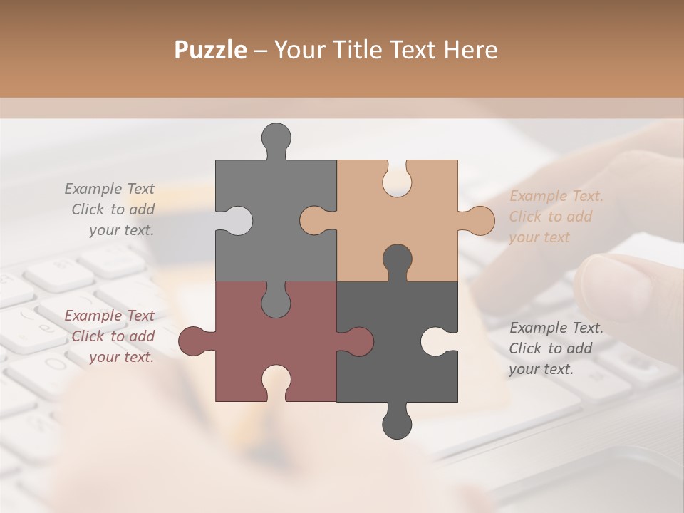 A Person Typing On A Laptop With A Credit Card PowerPoint Template