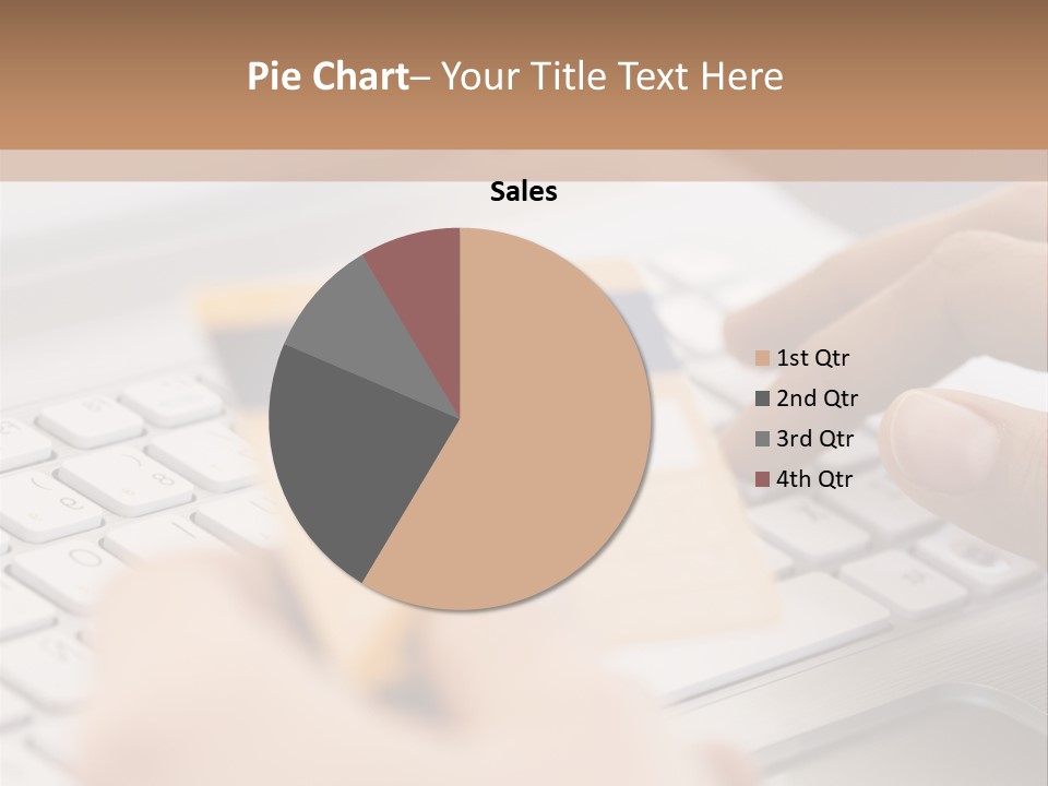 A Person Typing On A Laptop With A Credit Card PowerPoint Template