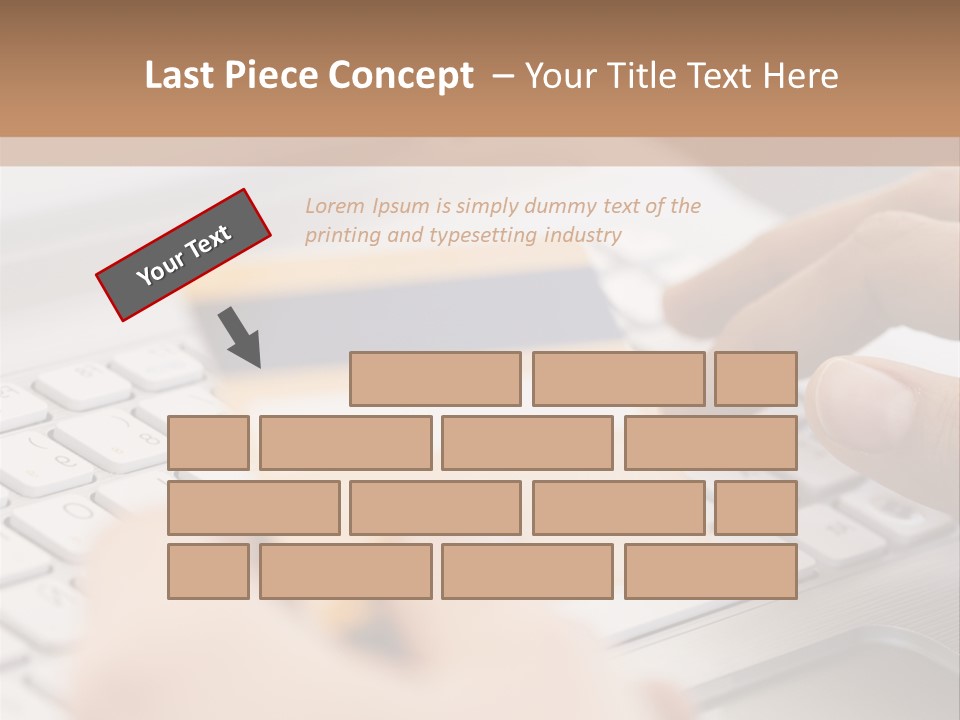 A Person Typing On A Laptop With A Credit Card PowerPoint Template