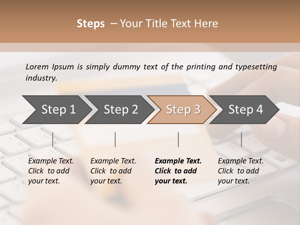 A Person Typing On A Laptop With A Credit Card PowerPoint Template