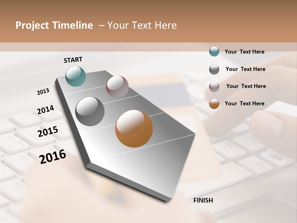 A Person Typing On A Laptop With A Credit Card PowerPoint Template
