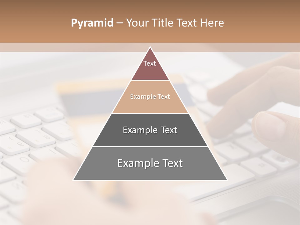 A Person Typing On A Laptop With A Credit Card PowerPoint Template