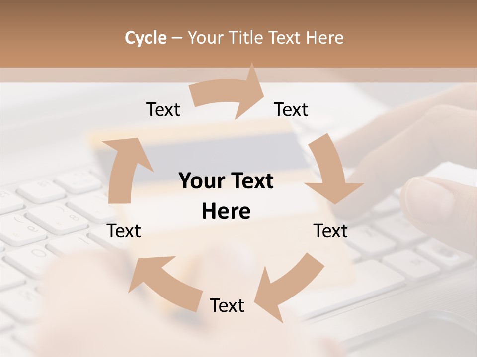 A Person Typing On A Laptop With A Credit Card PowerPoint Template