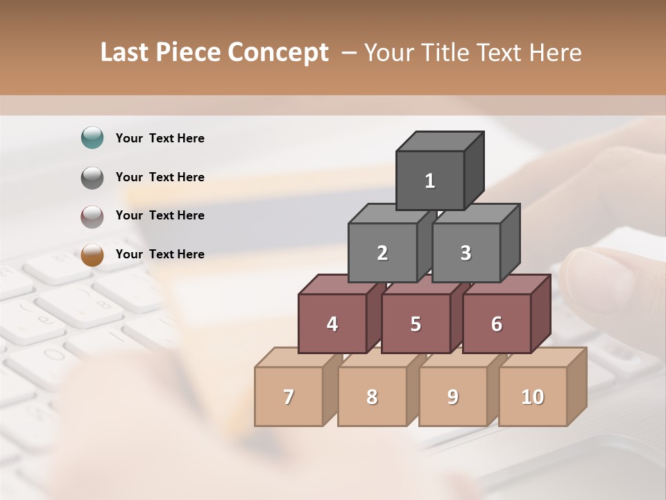 A Person Typing On A Laptop With A Credit Card PowerPoint Template