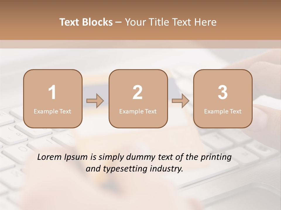 A Person Typing On A Laptop With A Credit Card PowerPoint Template