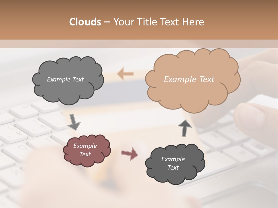 A Person Typing On A Laptop With A Credit Card PowerPoint Template