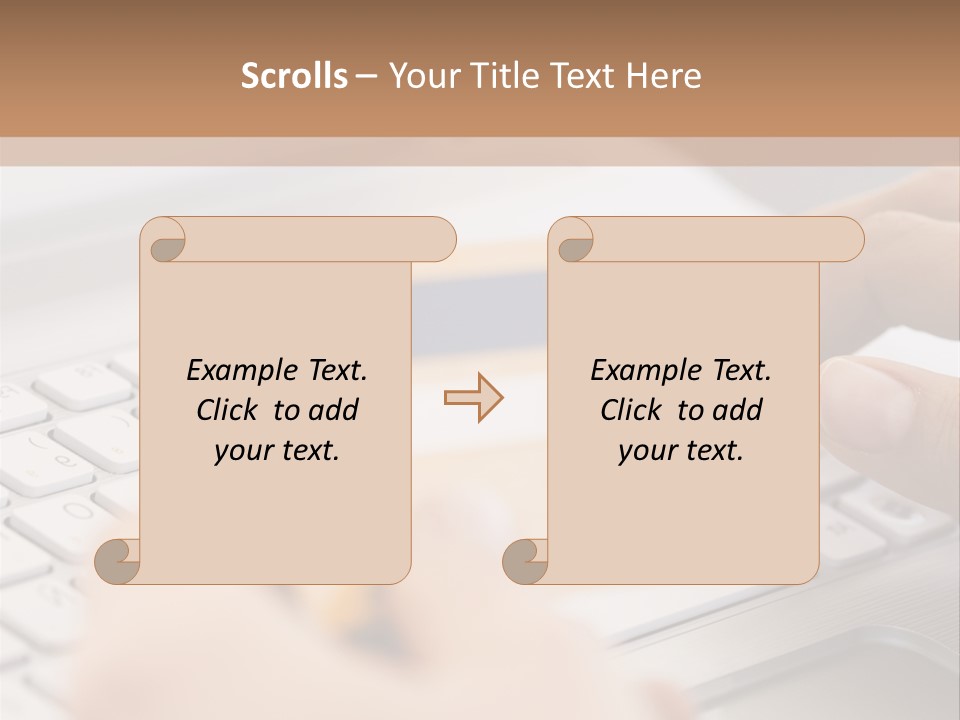A Person Typing On A Laptop With A Credit Card PowerPoint Template