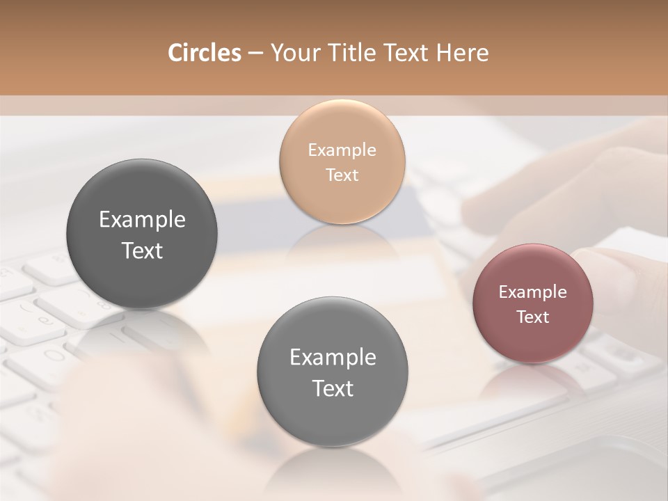 A Person Typing On A Laptop With A Credit Card PowerPoint Template