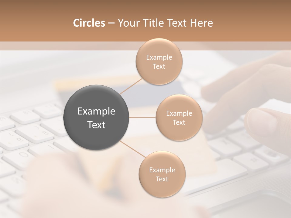 A Person Typing On A Laptop With A Credit Card PowerPoint Template