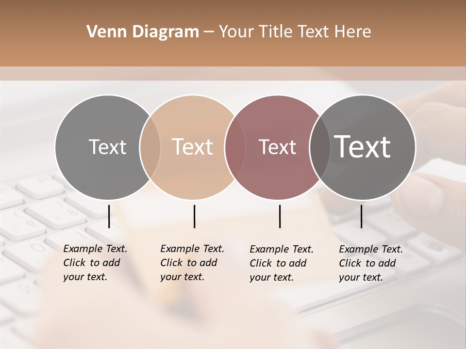 A Person Typing On A Laptop With A Credit Card PowerPoint Template