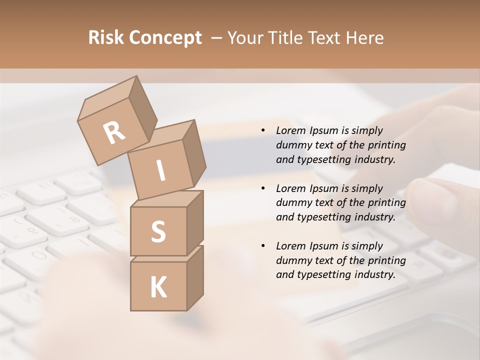 A Person Typing On A Laptop With A Credit Card PowerPoint Template