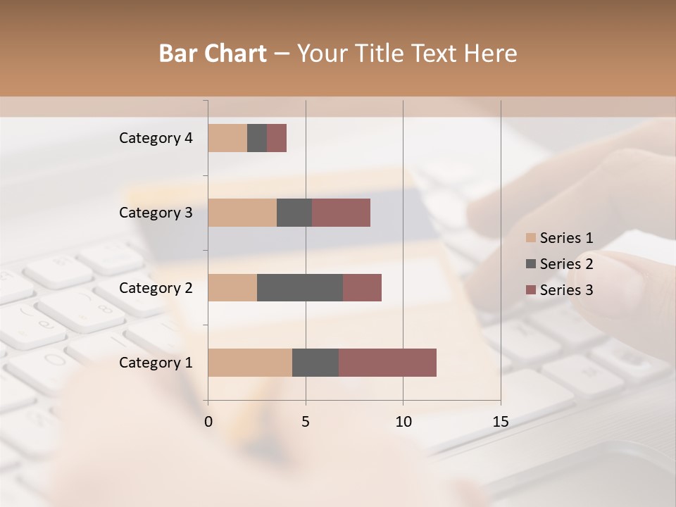 A Person Typing On A Laptop With A Credit Card PowerPoint Template