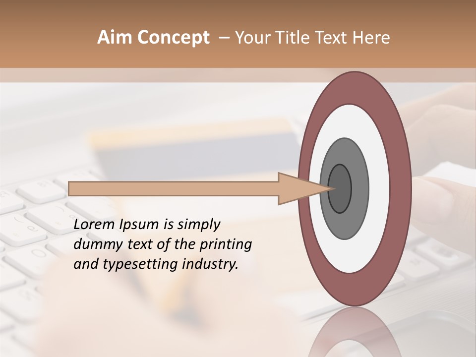 A Person Typing On A Laptop With A Credit Card PowerPoint Template