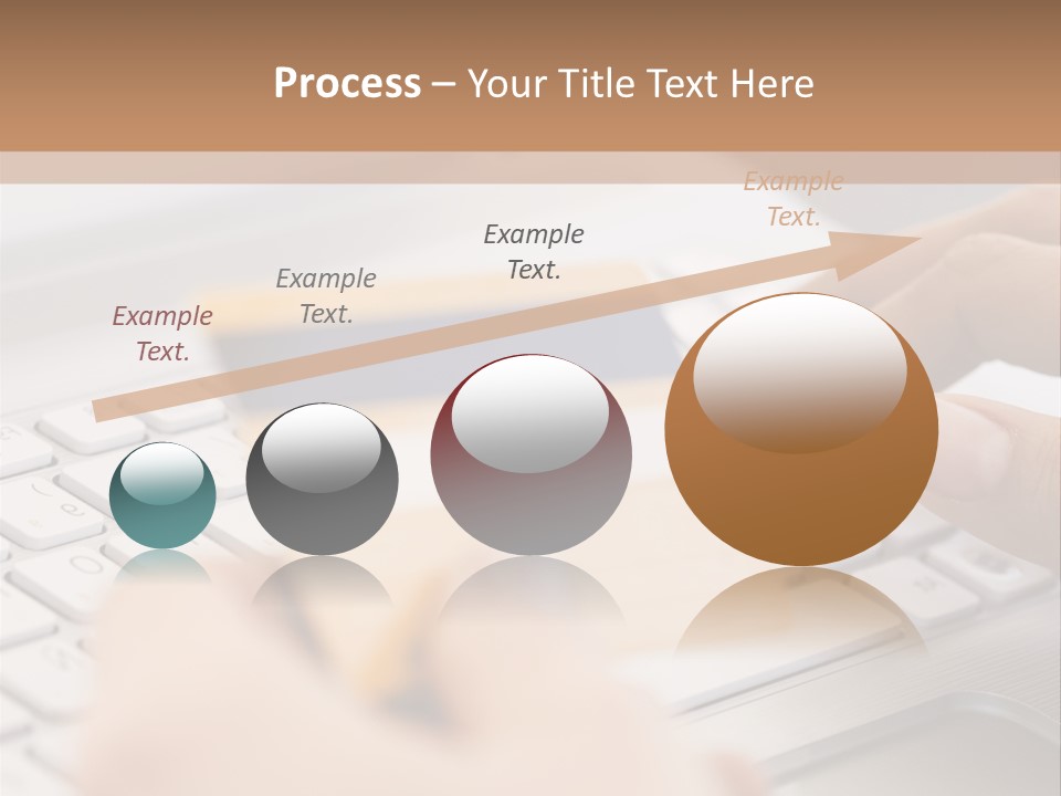 A Person Typing On A Laptop With A Credit Card PowerPoint Template