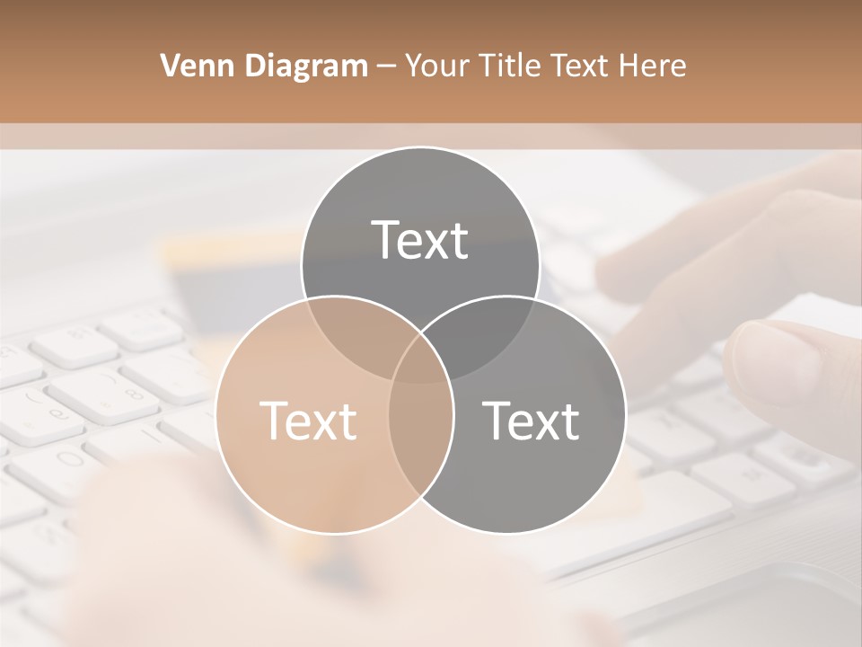 A Person Typing On A Laptop With A Credit Card PowerPoint Template