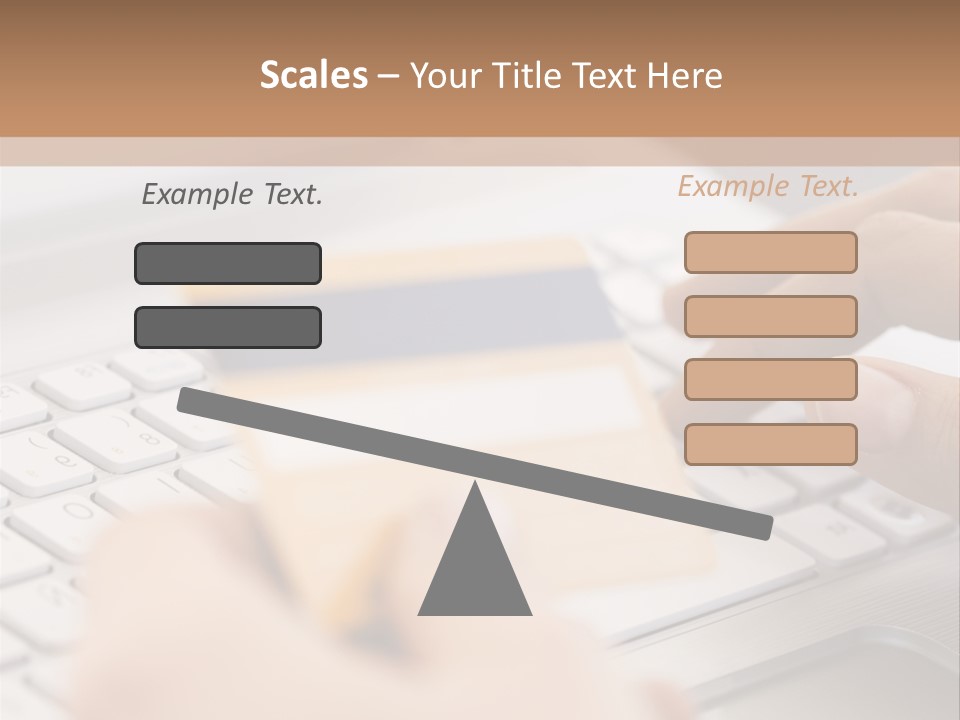 A Person Typing On A Laptop With A Credit Card PowerPoint Template