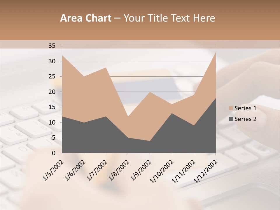 A Person Typing On A Laptop With A Credit Card PowerPoint Template