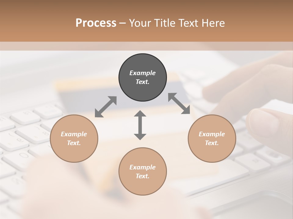 A Person Typing On A Laptop With A Credit Card PowerPoint Template