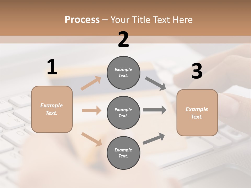 A Person Typing On A Laptop With A Credit Card PowerPoint Template