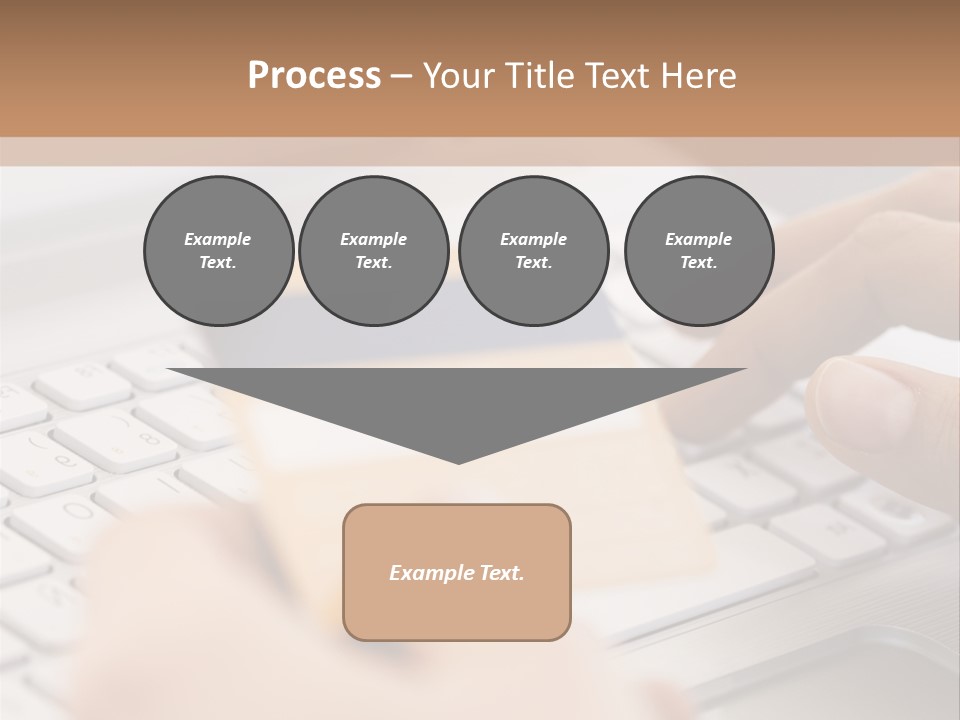 A Person Typing On A Laptop With A Credit Card PowerPoint Template
