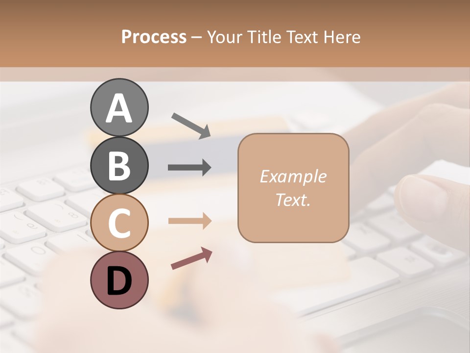 A Person Typing On A Laptop With A Credit Card PowerPoint Template