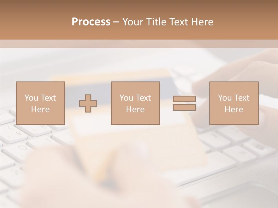 A Person Typing On A Laptop With A Credit Card PowerPoint Template
