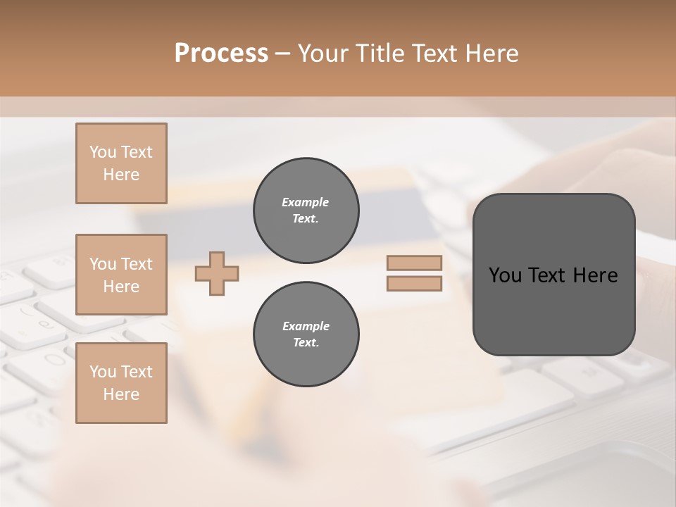 A Person Typing On A Laptop With A Credit Card PowerPoint Template