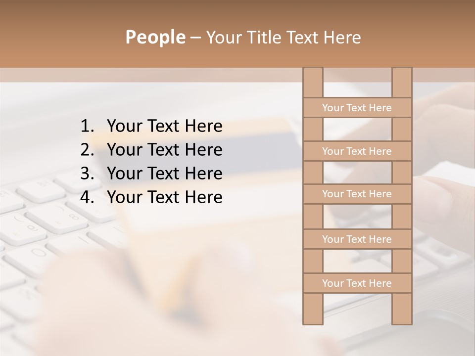 A Person Typing On A Laptop With A Credit Card PowerPoint Template