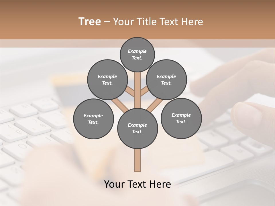 A Person Typing On A Laptop With A Credit Card PowerPoint Template