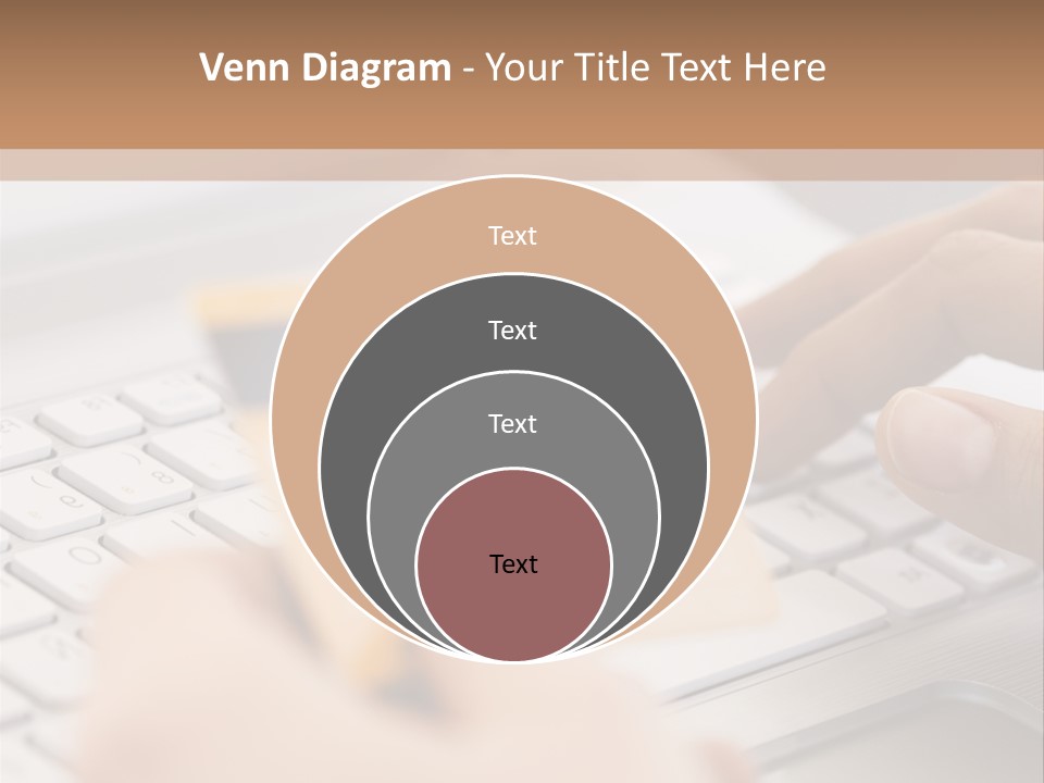 A Person Typing On A Laptop With A Credit Card PowerPoint Template