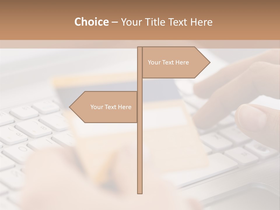 A Person Typing On A Laptop With A Credit Card PowerPoint Template