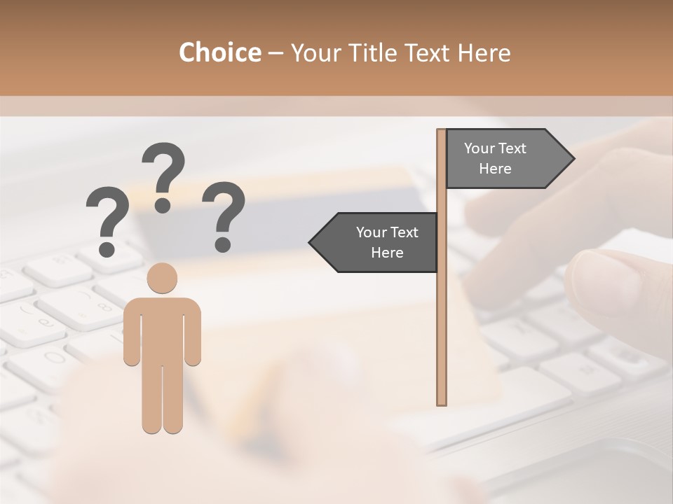 A Person Typing On A Laptop With A Credit Card PowerPoint Template