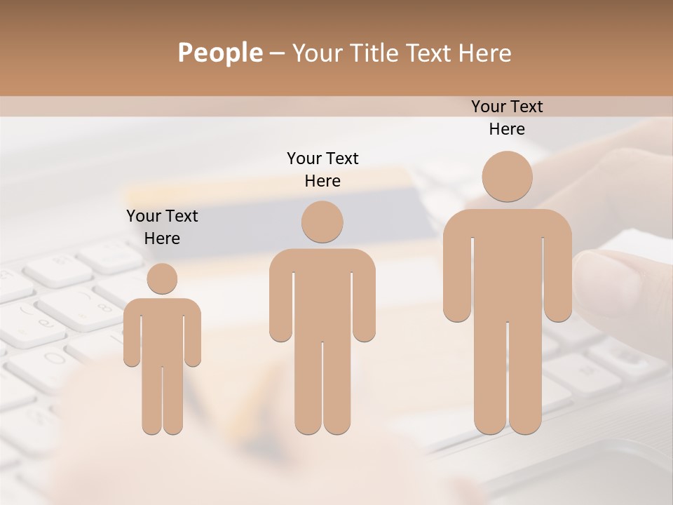 A Person Typing On A Laptop With A Credit Card PowerPoint Template