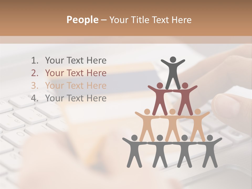 A Person Typing On A Laptop With A Credit Card PowerPoint Template