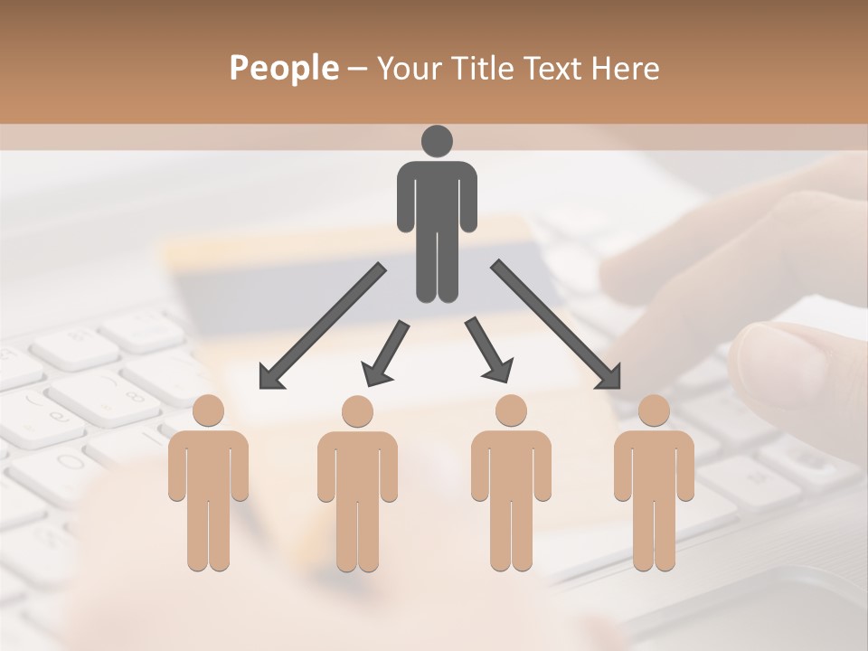 A Person Typing On A Laptop With A Credit Card PowerPoint Template