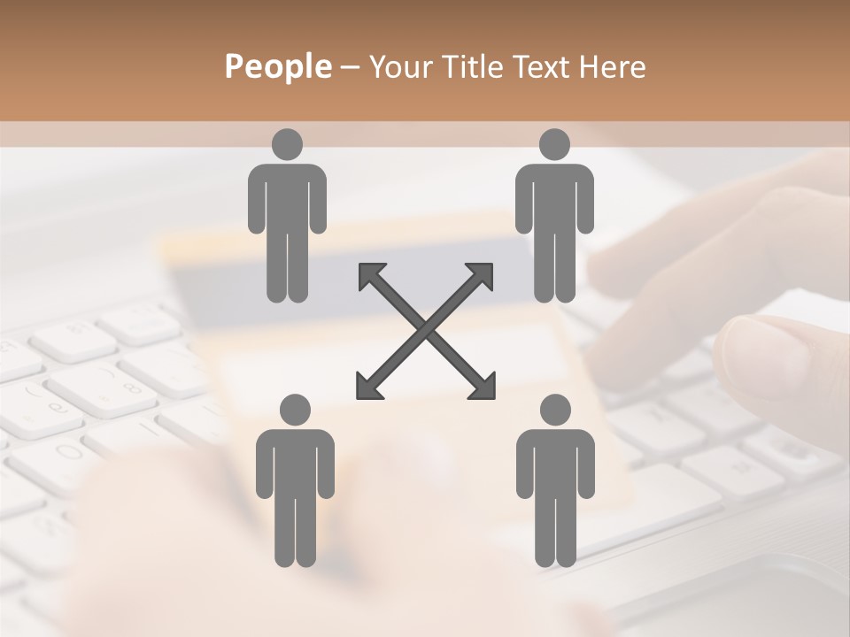 A Person Typing On A Laptop With A Credit Card PowerPoint Template