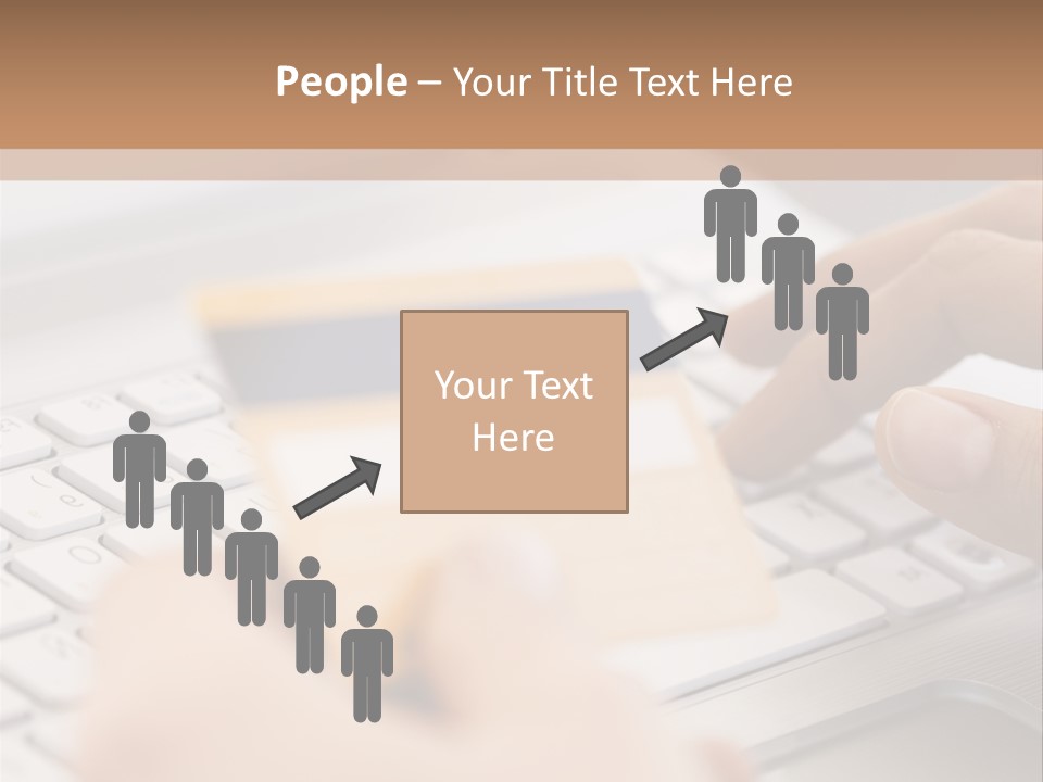 A Person Typing On A Laptop With A Credit Card PowerPoint Template