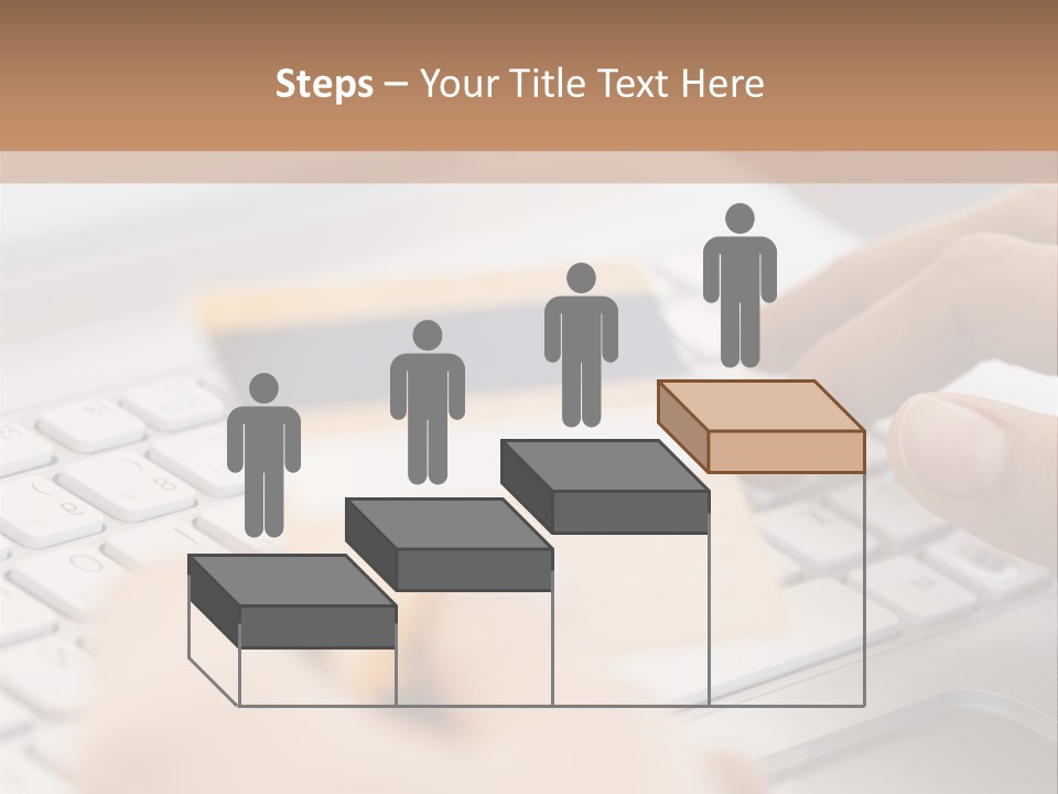 A Person Typing On A Laptop With A Credit Card PowerPoint Template