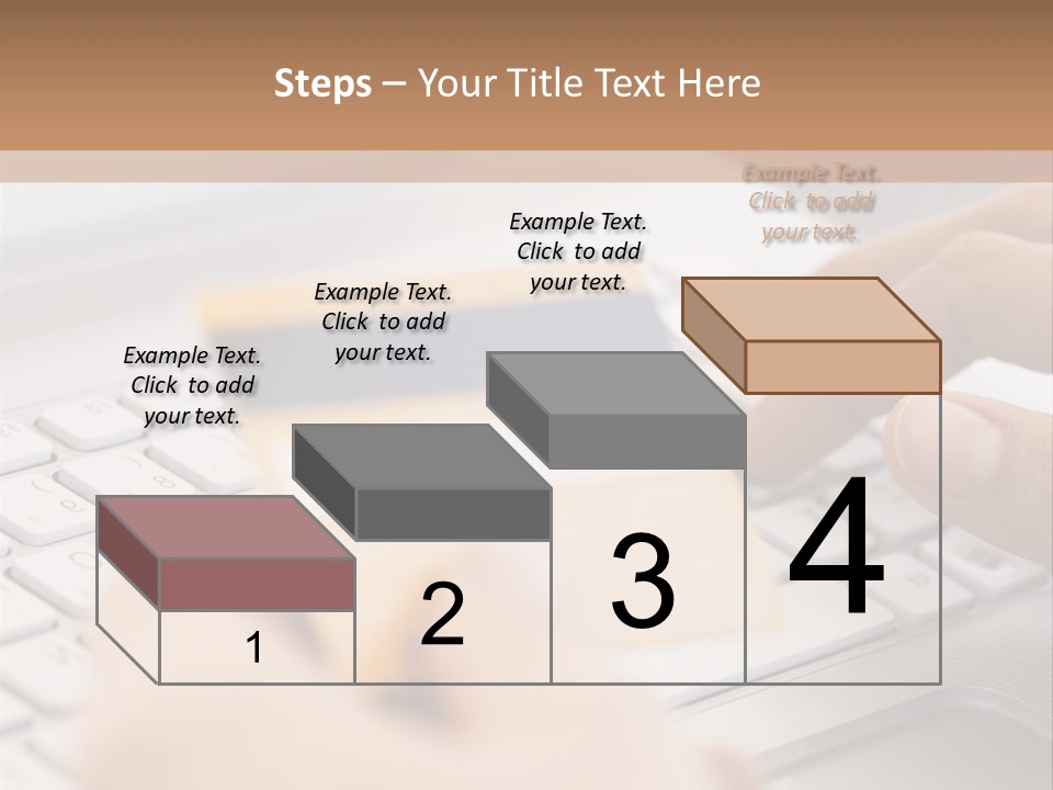 A Person Typing On A Laptop With A Credit Card PowerPoint Template